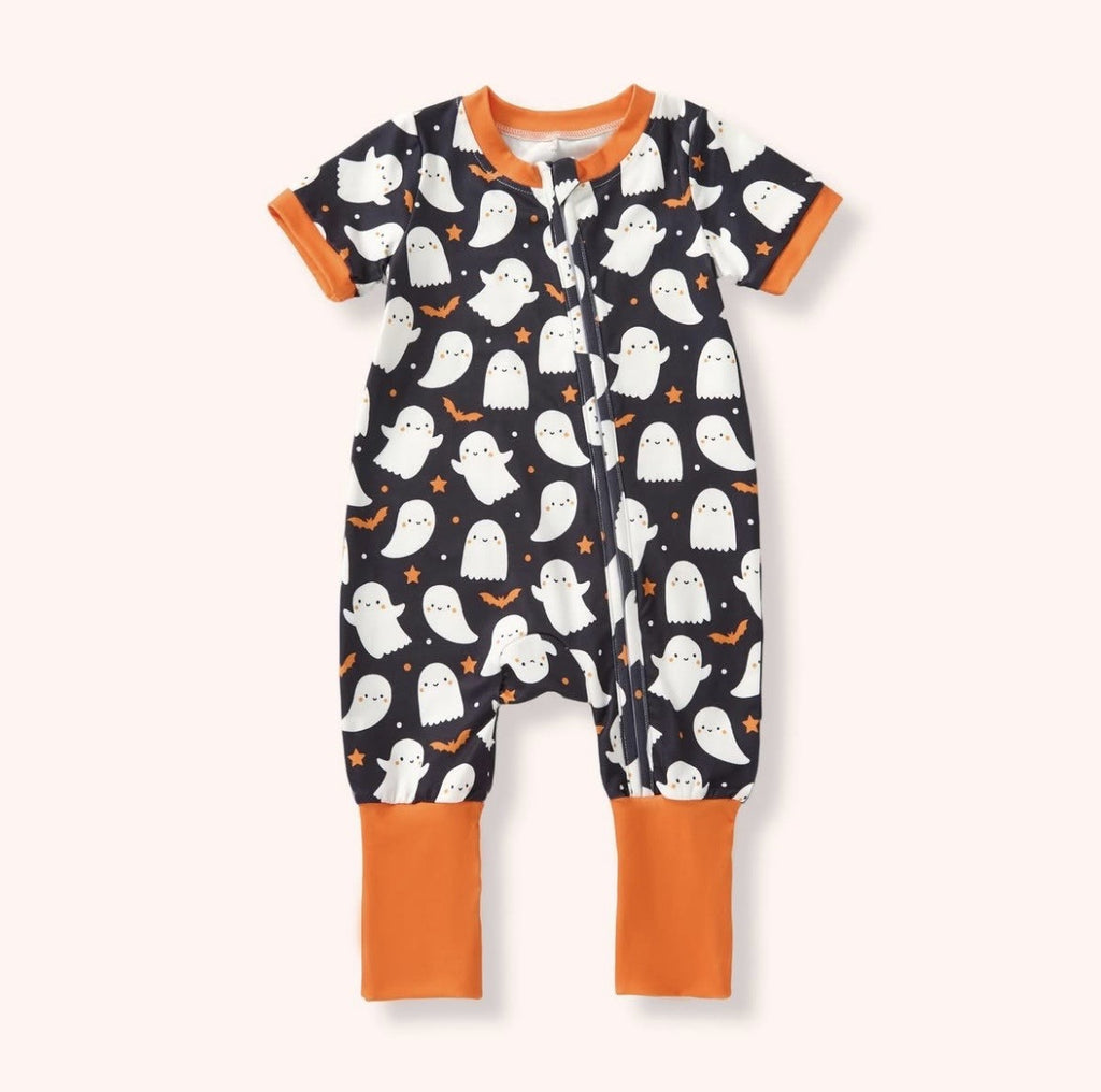 Boo Crew Ghost Zip Romper