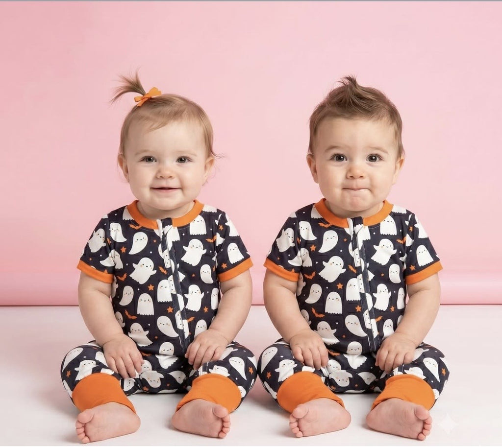Boo Crew Ghost Zip Romper