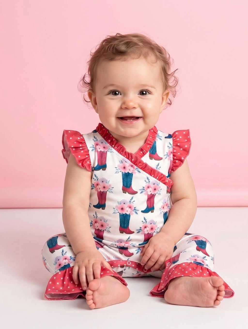 Boots and Blooms Romper