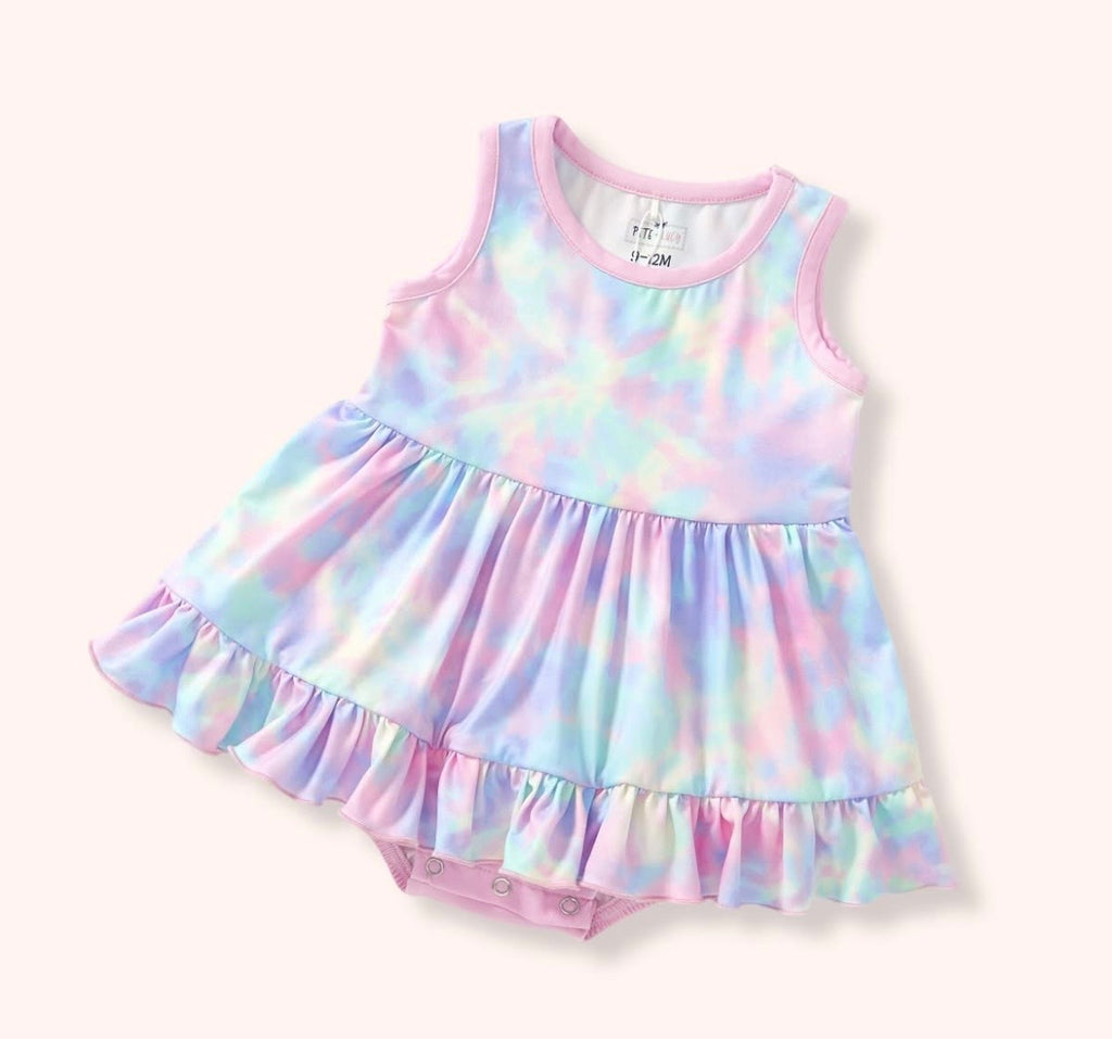 Cotton Candy Swirl Romper
