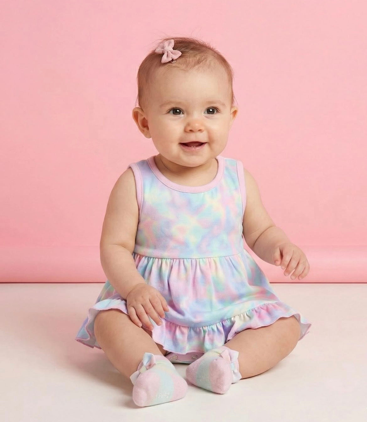 Cotton Candy Swirl Romper