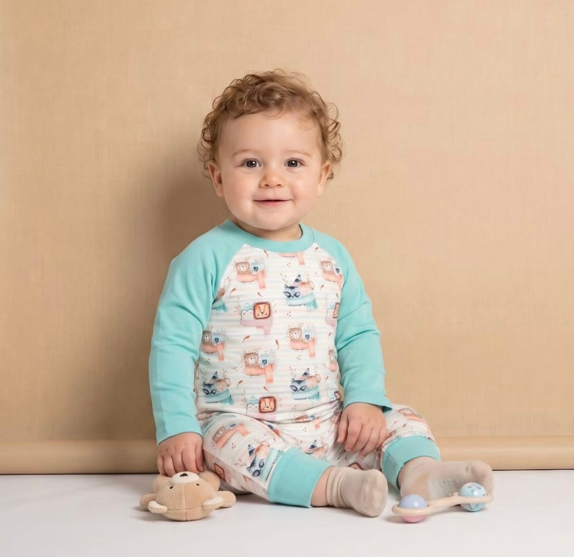 Cozy Critters Boy Romper