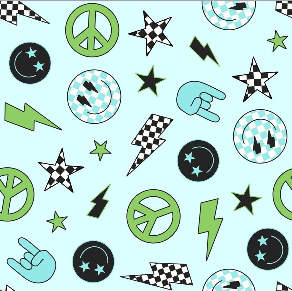 Baby Boy Electric Print Romper | Infant Summer One Piece | Cool Boy Outfit