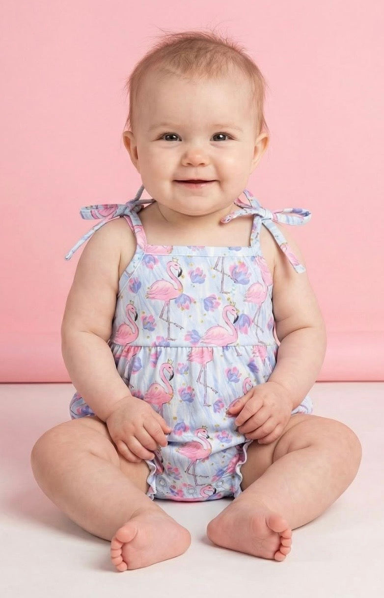 Flamingo Fancy Infant Girl Romper