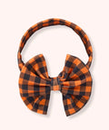 Harvest Gingham Bow Headband — Preorder