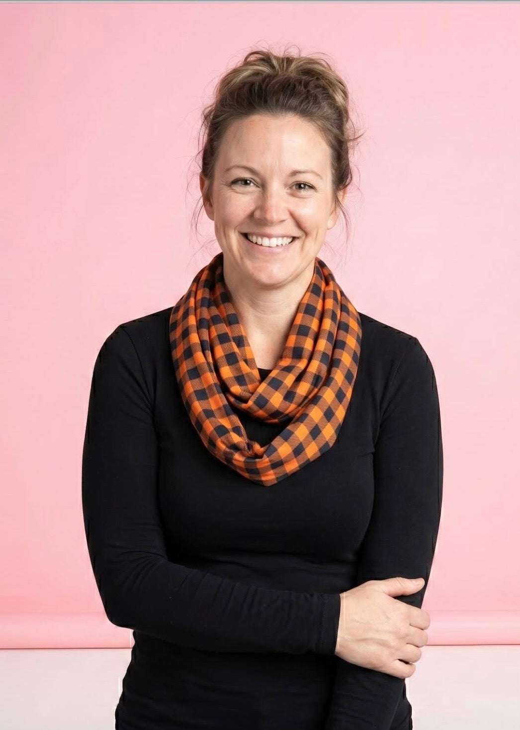 Harvest Gingham Infinity Scarf — Mom — Preorder