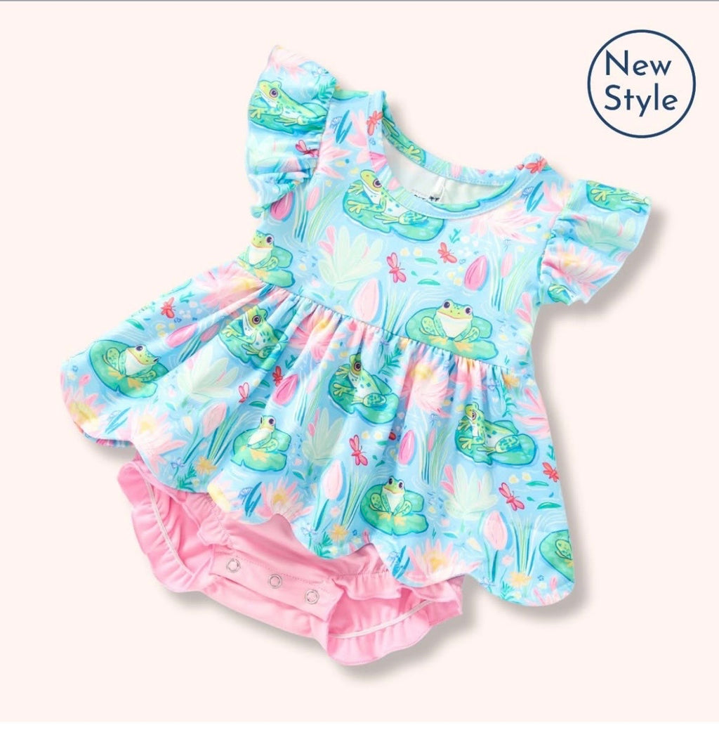 Preppy Pond Girl Romper