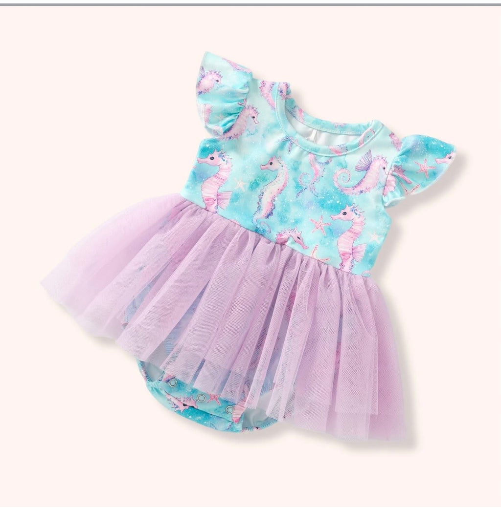 Seahorse Cove Girl Romper