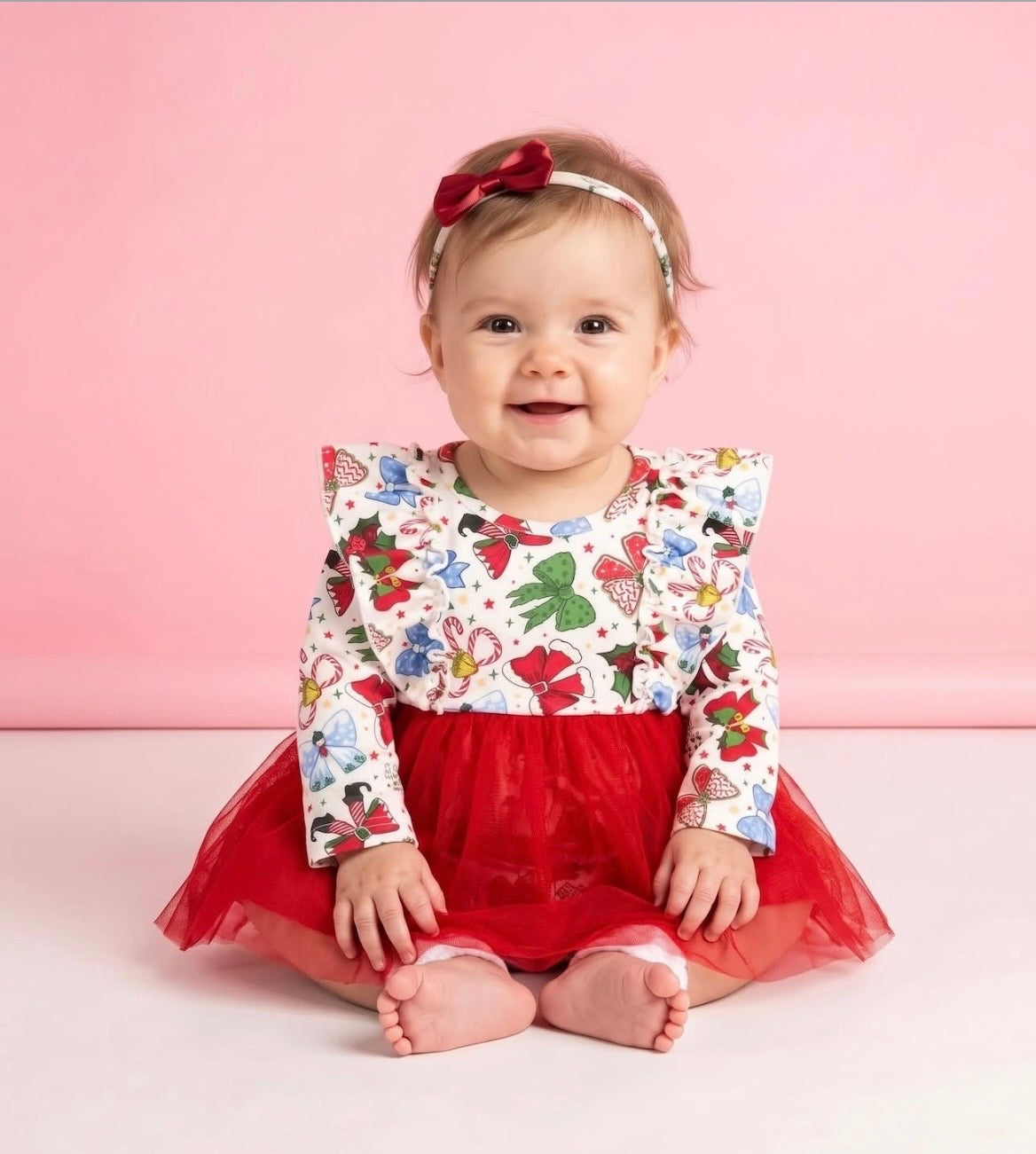 Christmas Bows Romper