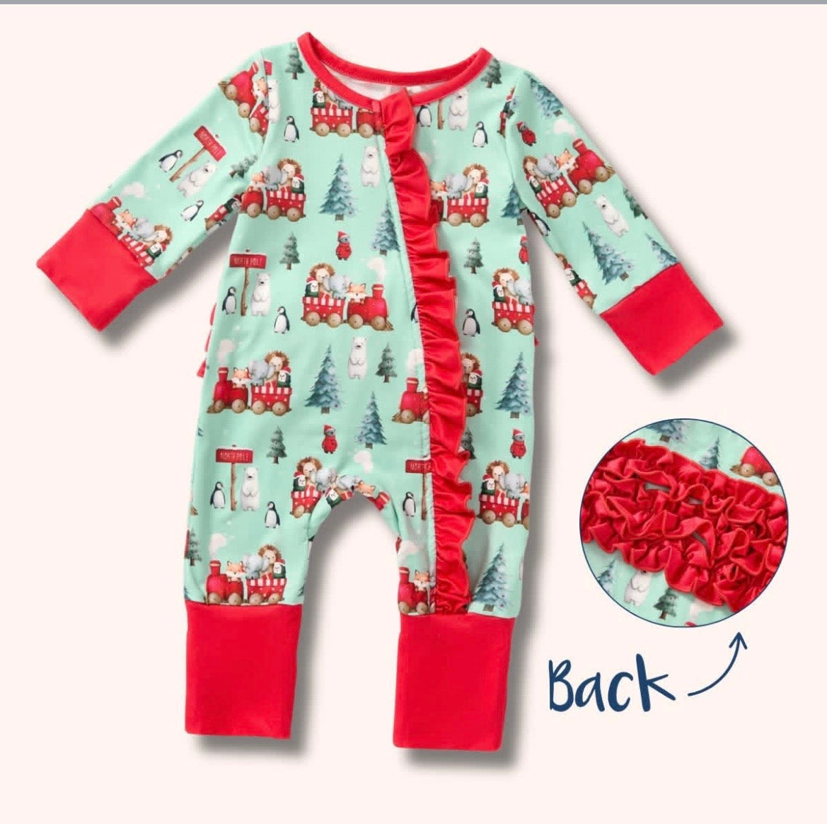 North Pole Express Girl Romper