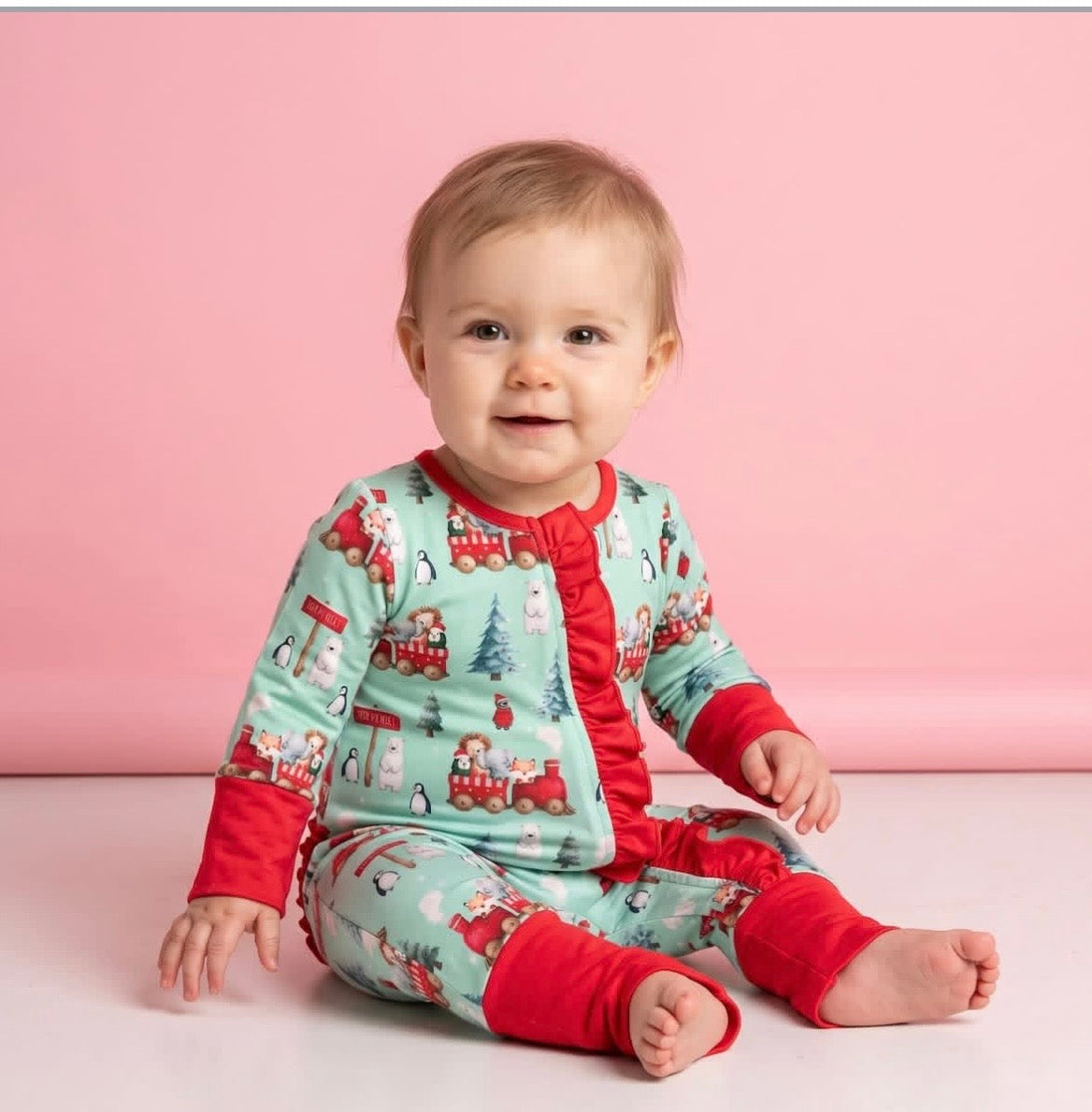 North Pole Express Girl Romper