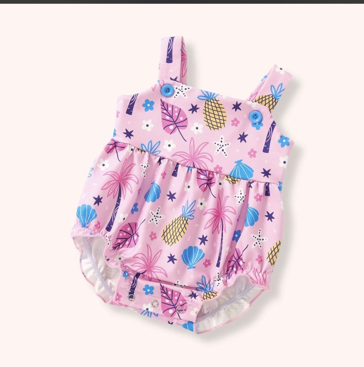 Palm Breeze Infant Girl Romper