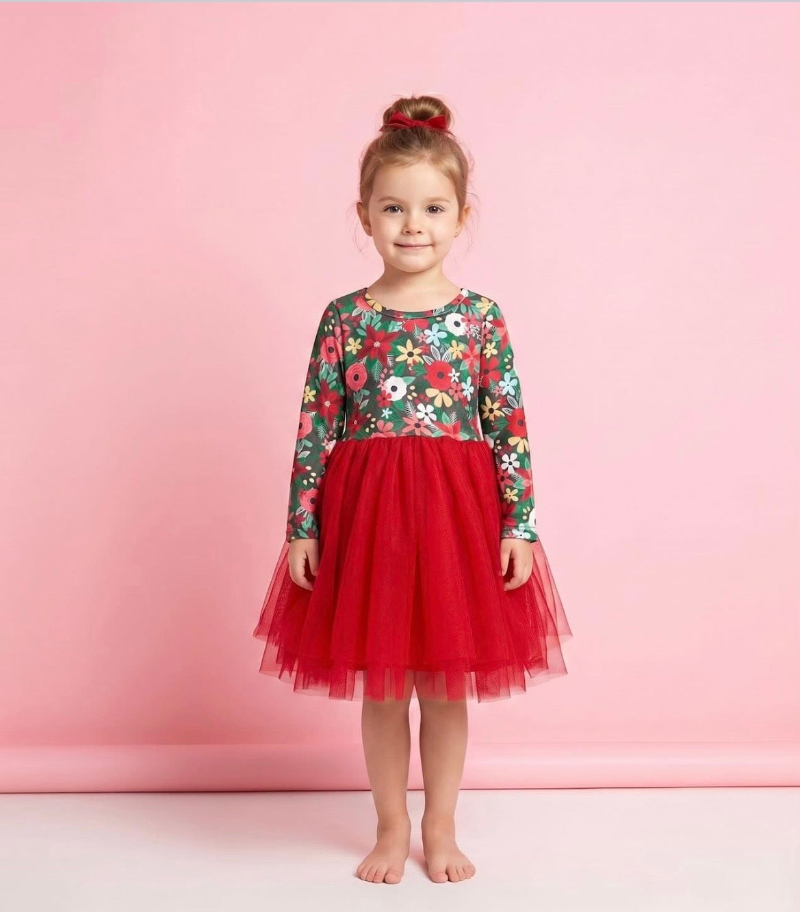 Pine and Petals Tulle Dress-Preorder
