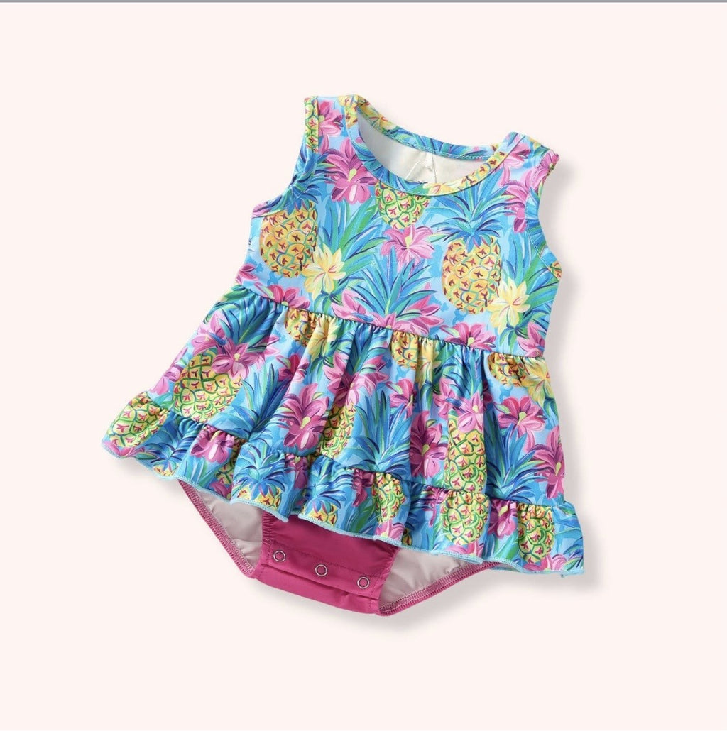 Preppy Pineapple Infant Girl Romper