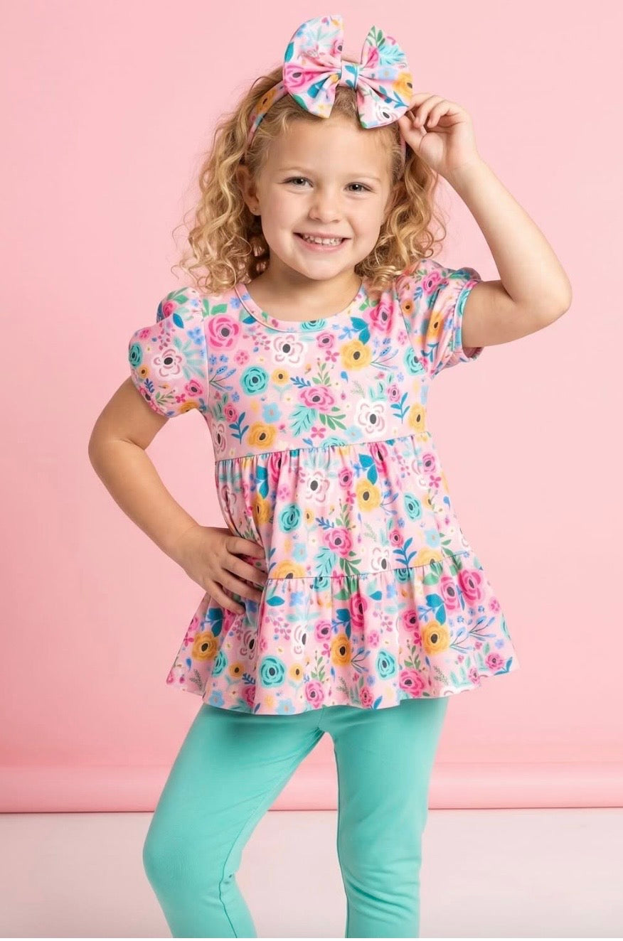 Pretty Petals 2 Pc Pant Set