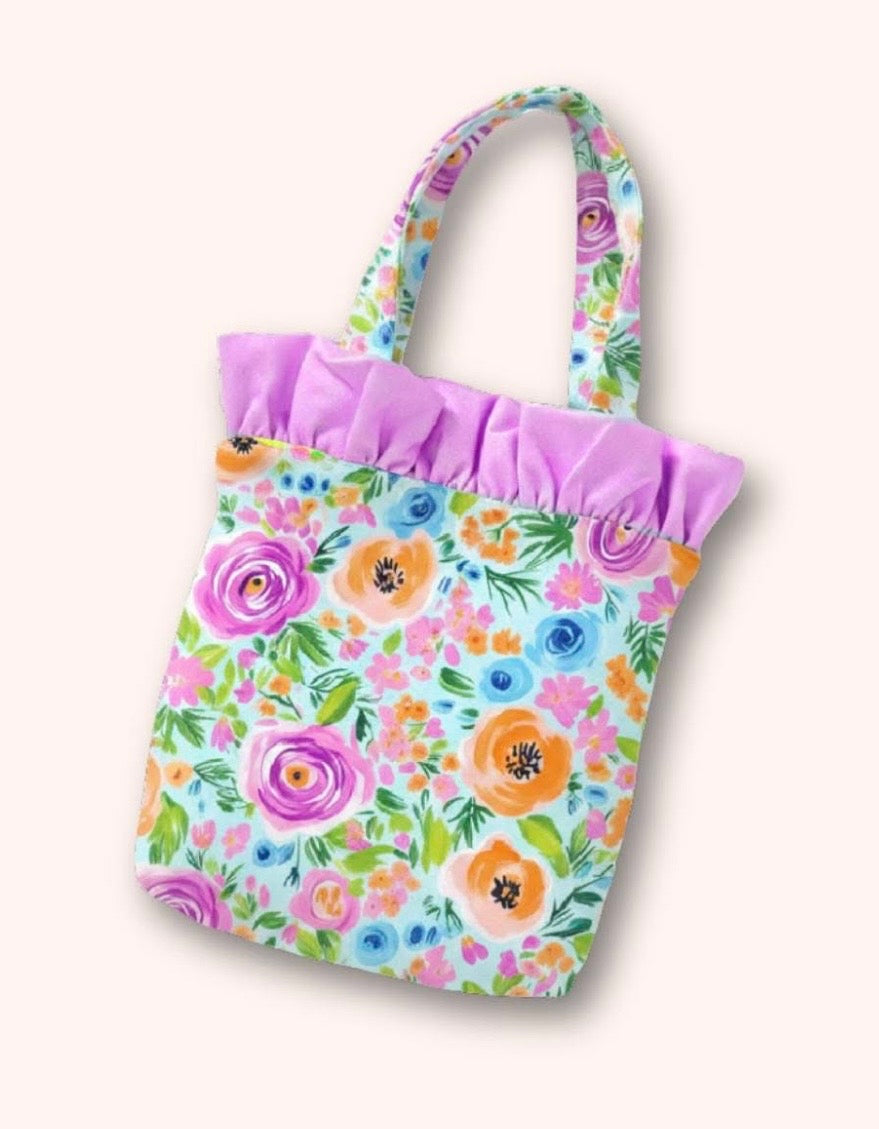 Summer Capsule Floral Ruffle Tote