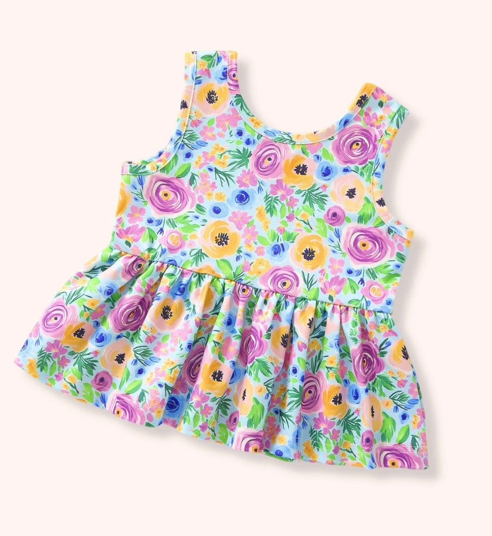 Summer Capsule Floral Peplum Tank