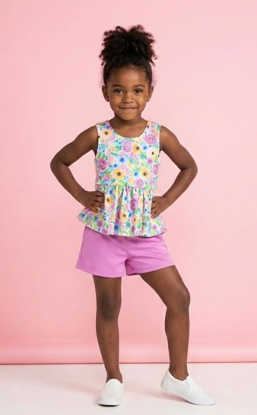 Summer Capsule Floral Peplum Tank