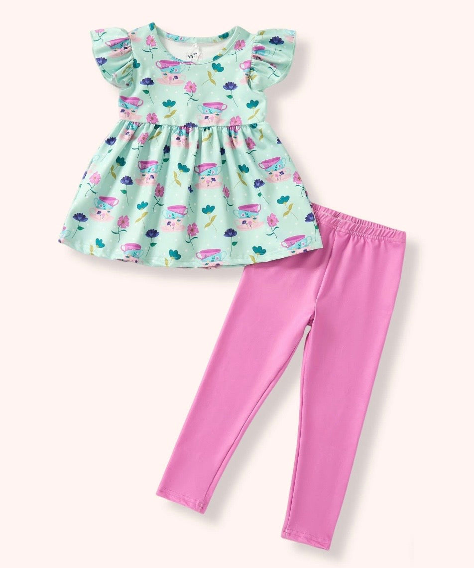Tea Party 2-Piece Pant Set