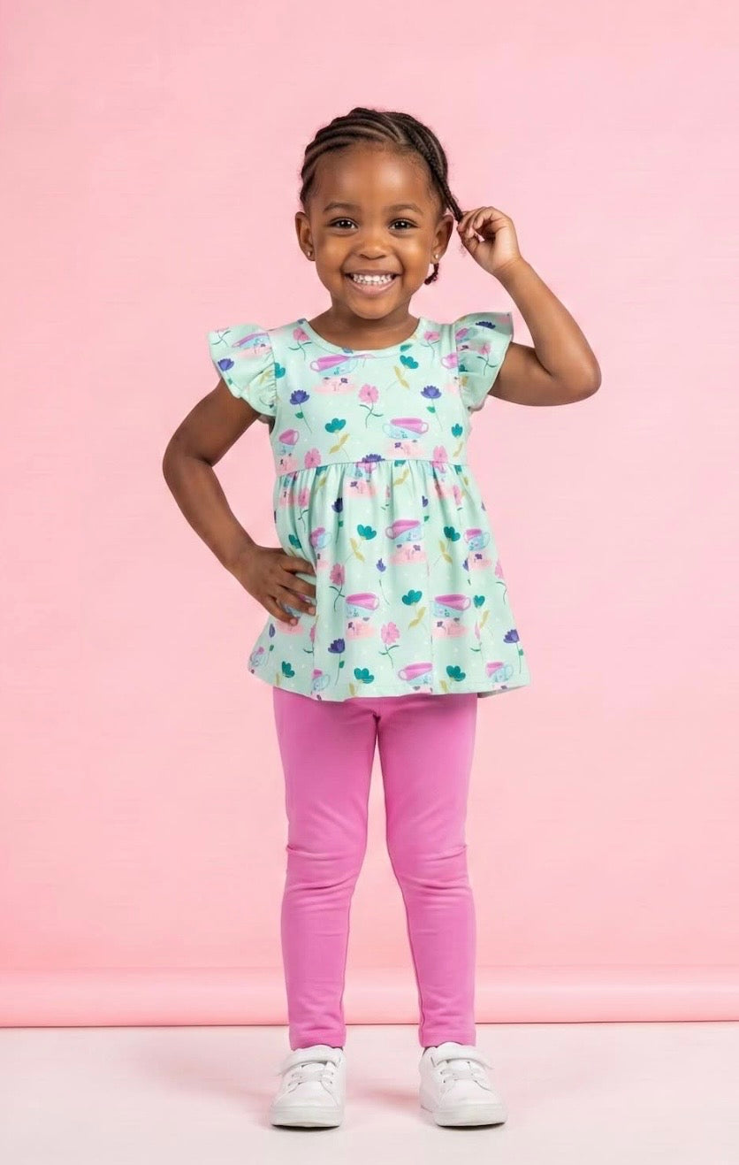 Tea Party 2-Piece Pant Set
