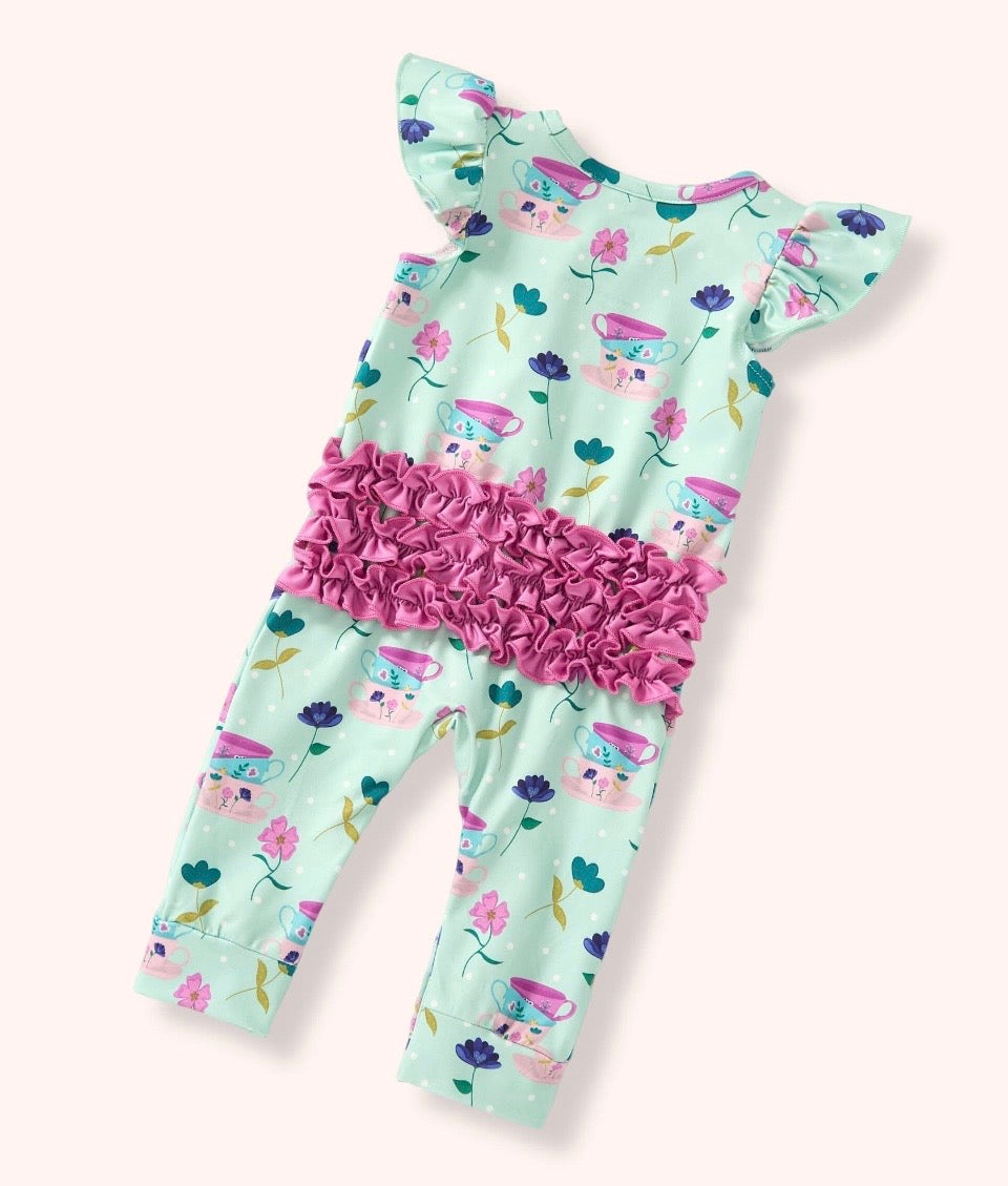 Tea Party Flutter Romper