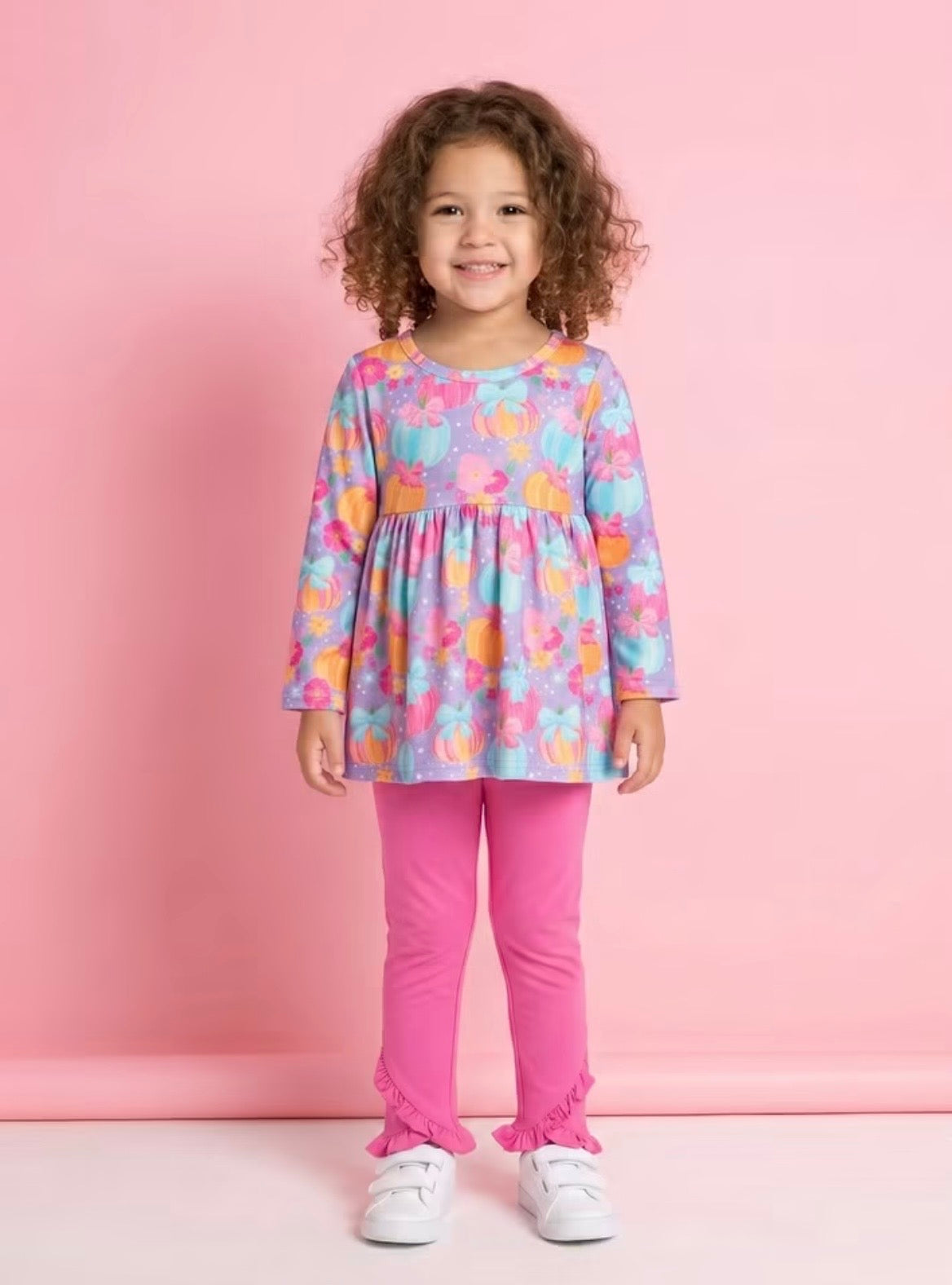 Preppy Pumpkins 2 PC Pant Set on model