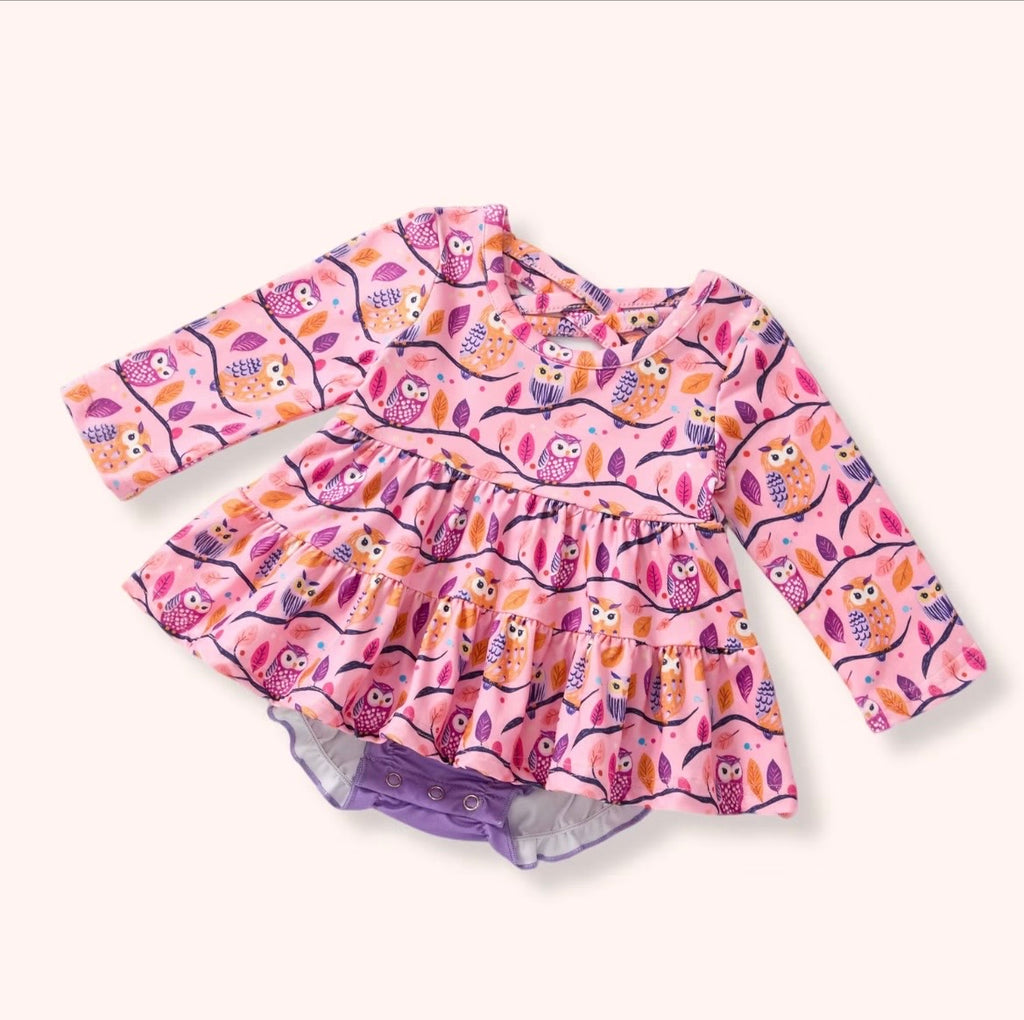 Hoot Hooray Romper flat lay