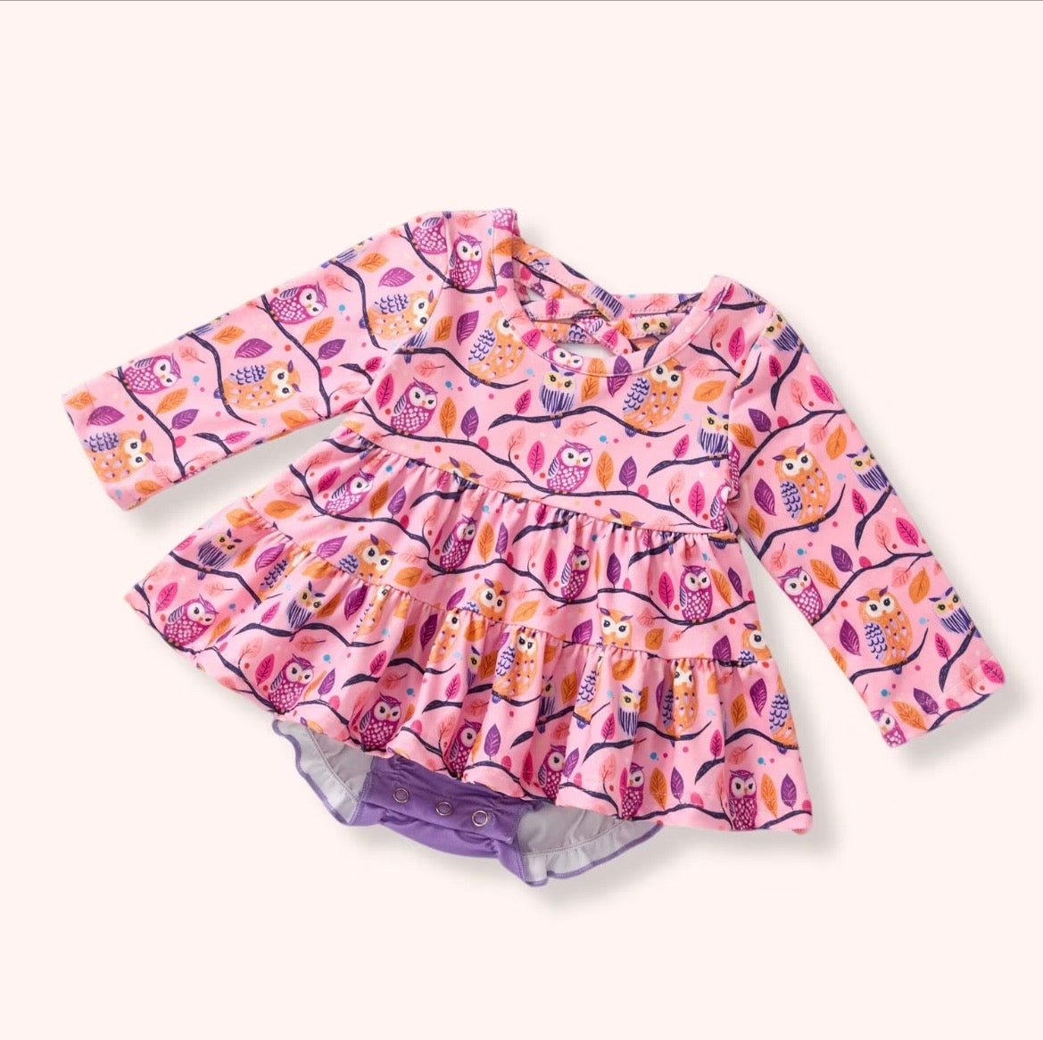 Hoot Hooray Romper flat lay